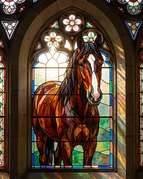 Example: a pet in the Stained Glass style