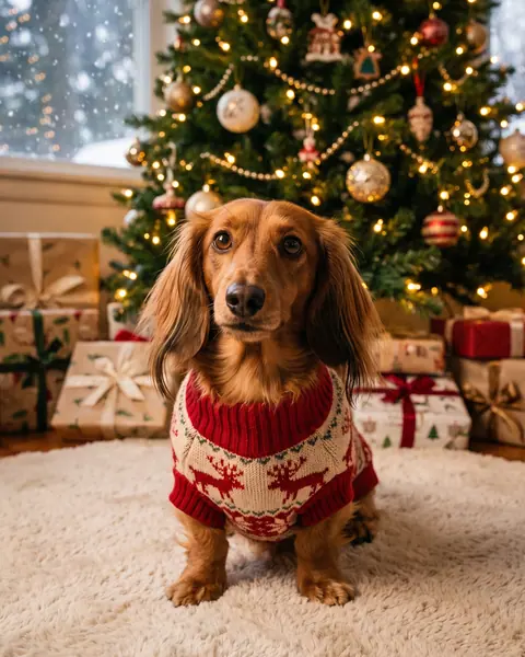 Example: a pet in the Holiday Cosy style