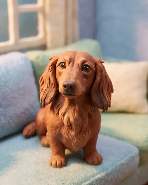 Example: a pet in the Claymation style