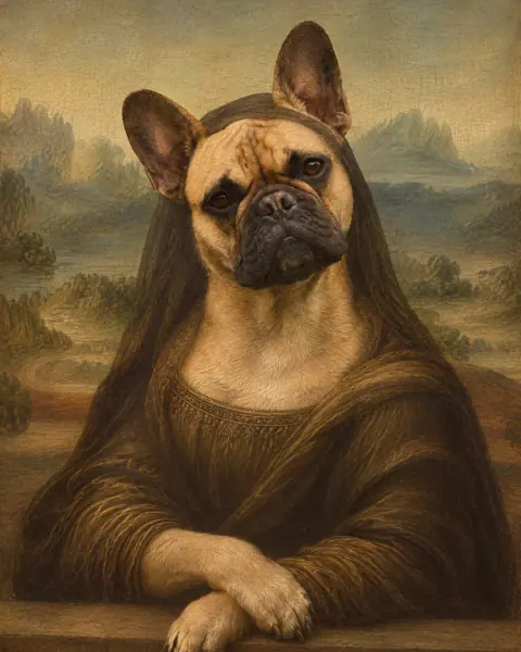 Eksempel: et kæledyr i stilen Mona Lisa