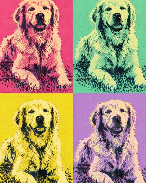 Eksempel: et kæledyr i stilen Popart